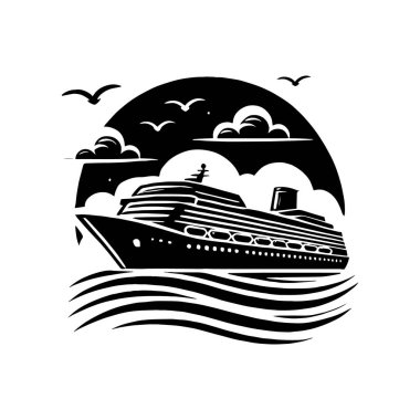 Gemi silueti, gemi vektör çizimi