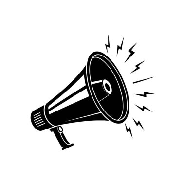 Hoparlör megafon siluet simgesi