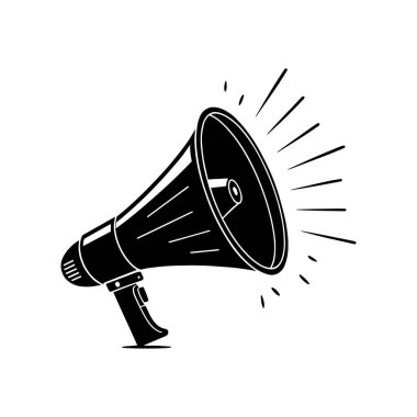 Hoparlör megafon siluet simgesi