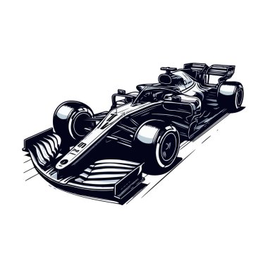 Spor yarış arabası çizimi, klasik hız özel araba tasarım şablonu,