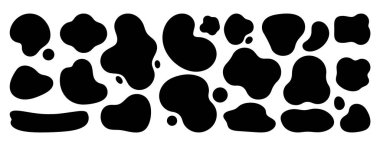 Organik sıvı damlacık şekli, soyut yuvarlak şekli, dalgalı karalama eğrisi, yumuşak oval çerçeve, sıvı vektör