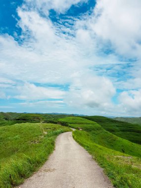 yol ve dağlar ile peyzaj