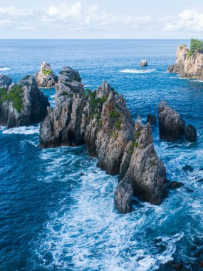 Deniz kıyısının güzel manzarası