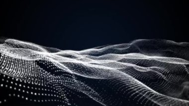 Parçacıkların soyut arkaplanı.