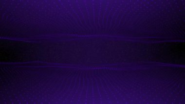 Çizgileri ve noktaları olan soyut mor teknoloji. vektör illüstrasyonu.