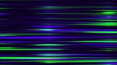 Hızlı veri transferi ve yüksek hızlı internet bağlantıları için parlak ışık ışını. Teknolojik fütürist dijital animasyon. koyu arkaplanda parlayan fiber optik çizgiler.