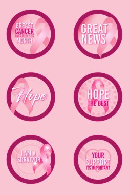  Breast Cancer Awareness Pink Background Vector  clipart