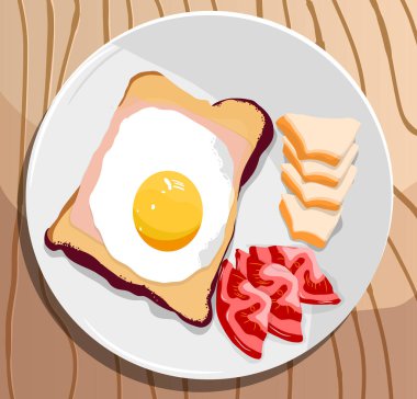 Bir tabak sağlıklı kahvaltı.