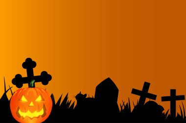 Mezarda korkunç bir balkabağı.