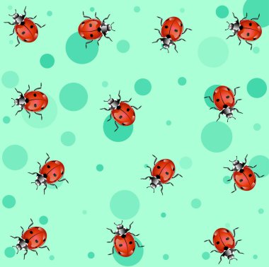 Lady bug vektör görüntü arkaplan deseni