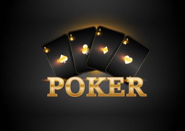 Modern poker kartları kompozisyonu
