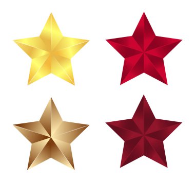 Farklı renklerde parlayan yıldızlar.