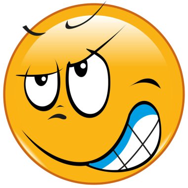 şirin, etkileyici emoji çizim vektörü