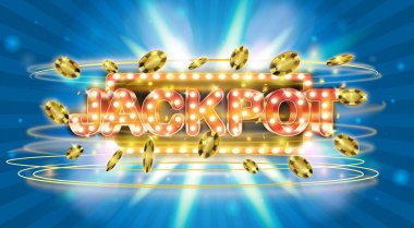 Parlayan Marquee Harfleri - Klasik Piyango İşareti Vektörü