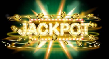 Parlayan Marquee Harfleri - Klasik Piyango İşareti Vektörü