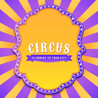 Zengin renkli elementlerin yer aldığı sirk temalı arkaplan