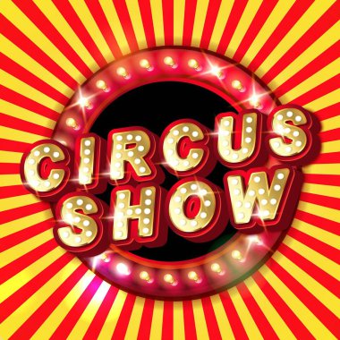 Zengin renkli elementlerin yer aldığı sirk temalı arkaplan