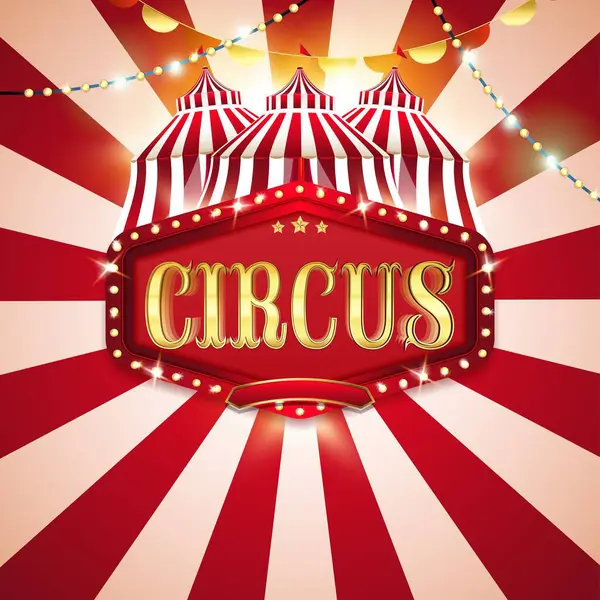 Zengin renkli elementlerin yer aldığı sirk temalı arkaplan