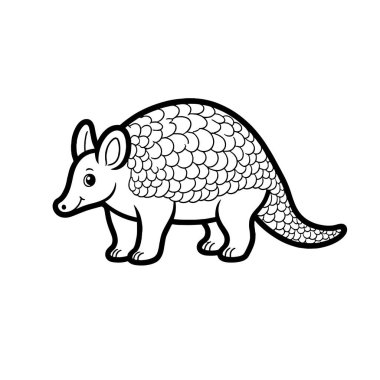 Beyaz arkaplanda armadillo vektörü