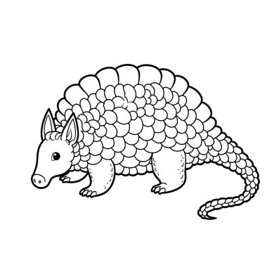 Beyaz arkaplanda armadillo vektörü