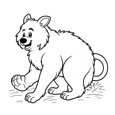 Beyaz arkaplan ile maymun vektörü