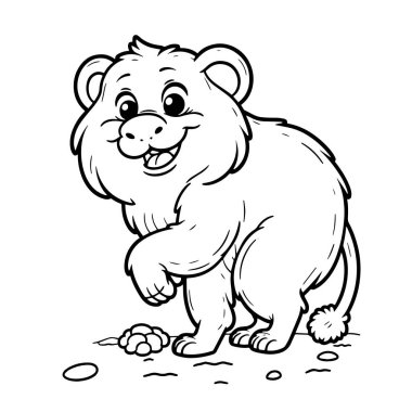 Beyaz arkaplan ile maymun vektörü