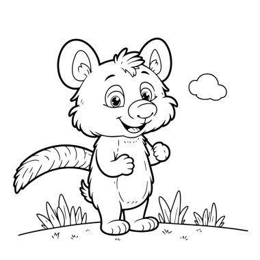 Beyaz arkaplan ile maymun vektörü