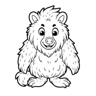 Beyaz arkaplan ile maymun vektörü