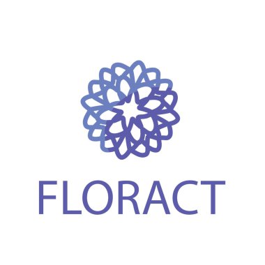 Symmetric purple abstract flower logo symbolizing elegance, creativity, and balance. clipart