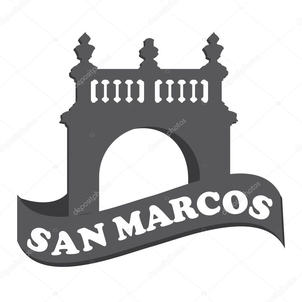 Logo design representing San Marcos with symbolic and regional elements