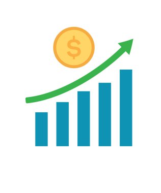 Dolar Oranı Simge vektörünü Artır / Dolar Oranı Simge vektörünü Artır
