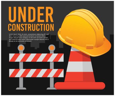 Under construction design stock illustration clipart