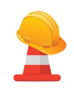 Miğfer illüstrasyonlu Vektör Yapılandırma Konisi