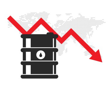 İstatistikler düştü, küresel petrol krizi hisse senedi çizimi