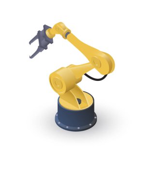 Makine robot kol fabrikası stok illüstrasyonu