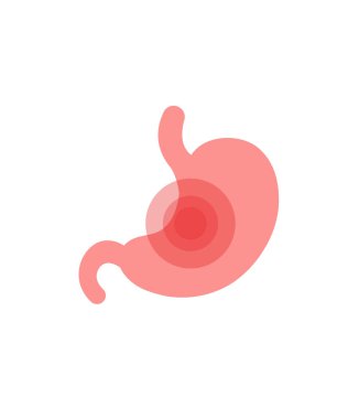 Mide ağrısı kırmızı hedef simgesi