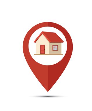 Ev konumu simgesi stok çizimi