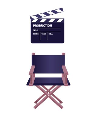 Görüntü yönetmeni sineması ve film vektörü illüstrasyonunu ayarla