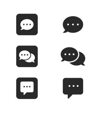 Sohbet simgesi ileti sembolü stok illüstrasyonunu ayarla