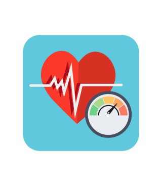 Tansiyon ölçer ve kalp çizelgesi olan tansiyon konsepti