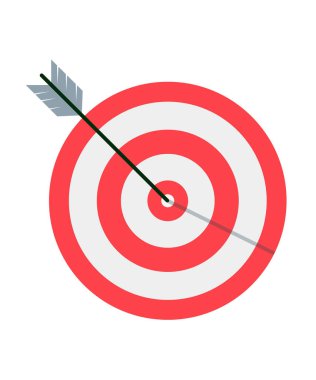 Business Target Vector hisse senedi çizimi. Business Target Vector hisse senedi çizimi. Hedef dart tahtası simgesi vektör illüstrasyon grafik tasarımı