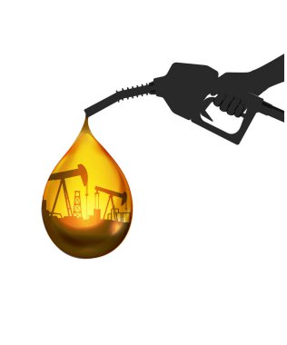 Benzin pompasından yağ damlıyor. İçinde petrol sahası var.. 