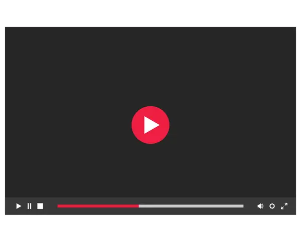 Vektör Video Oynatıcı Ekran Çerçevesi Malzemesi. Video oynatıcı arayüzü beyaz arkaplanda izole edildi