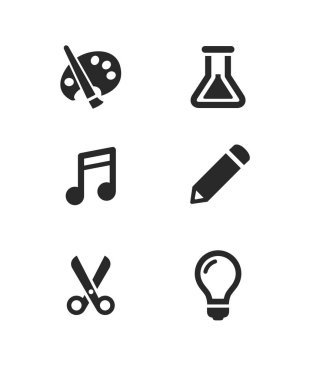 Okul simgesi stok çizimi. Eğitim Simgeleri stok illüstrasyonu. Tasarımınız veya uygulamanız için Eğitim Simgelerinin Vektör Dosyası.