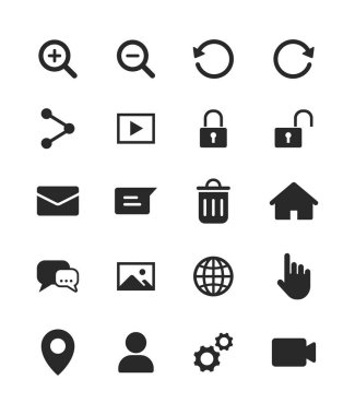 Web uygulama arayüzü koleksiyon vektör sembolü