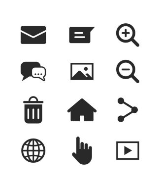 Web uygulama arayüzü koleksiyon vektör sembolü