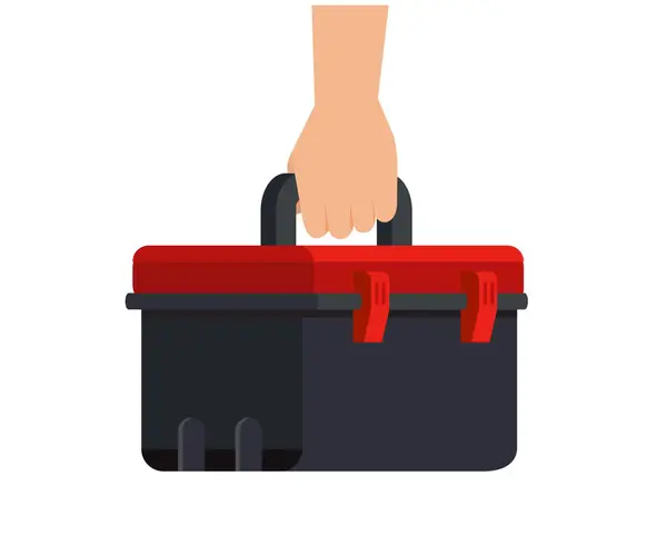 El ele tutuşan alet çantası çizimi