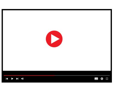 Vektör Video Oynatıcı Ekran Çerçeve Malzemesi illüstrasyonuName