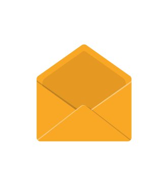 Posta zarfı simgesi. E- posta konsept vektör illüstrasyon stoku illüstrasyonunu gönder