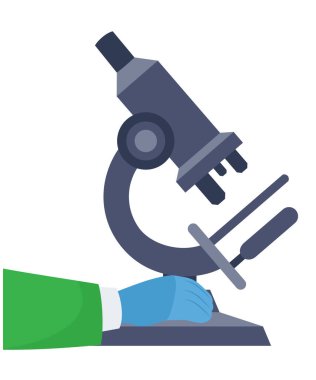 Beyaz arkaplan resimleme üzerine modern mikroskop